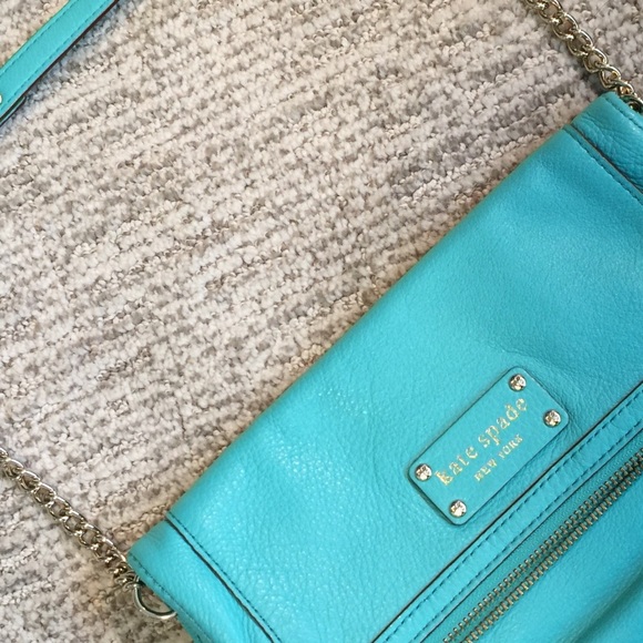 Kate Spade Aqua Leather Shoulder Bag - Picture 2 of 10